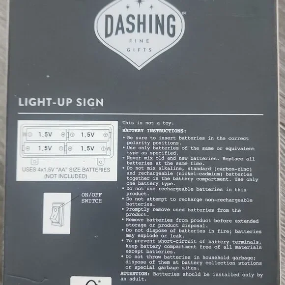 Dashing Light-up Sign - Picture 2 of 2